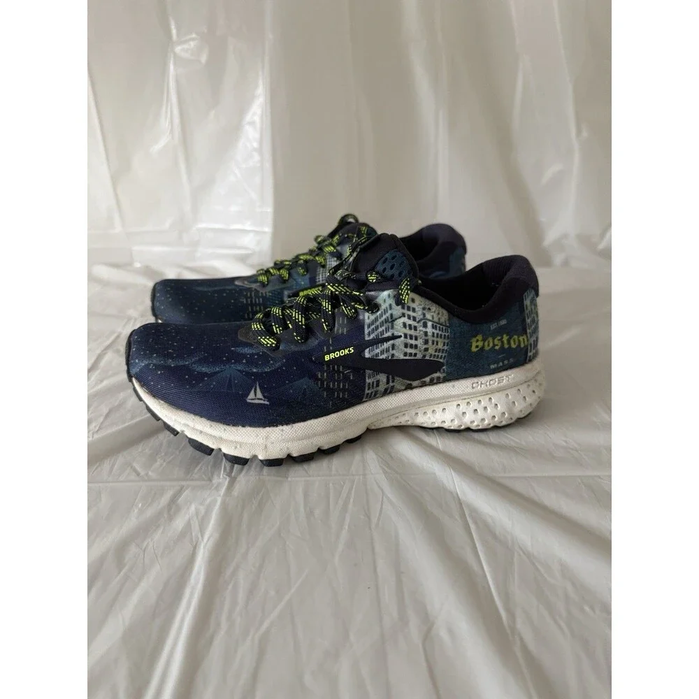 Brooks Ghost 12 Boston Marathon 2020 Womens Size 6 Blue Running Shoe 1203051B443
